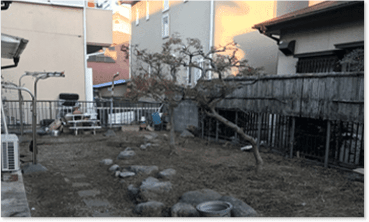 例2アフター：伐採をして、より広くすっきり！